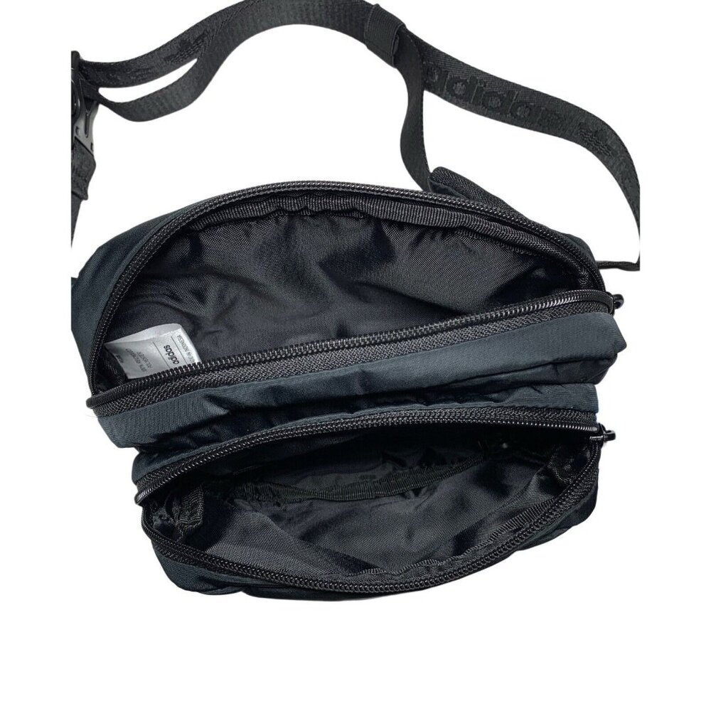Adidas Originals Black Logo Sport Waist Festival Outdoor FannyPack Crossbody Bag - Picture 6 of 8